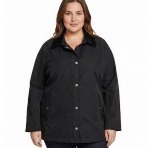 Vintage Gallery Women’s zip barn chore cottagecore jacket Coat Plus  2X Black